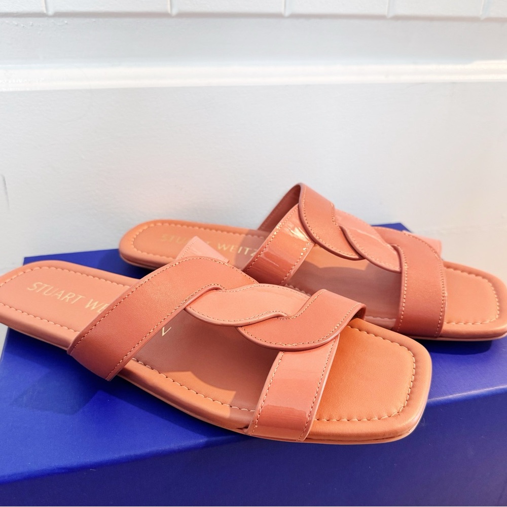 NEW Stuart Weitzman Ibiza Slide Sandal in Terracotta